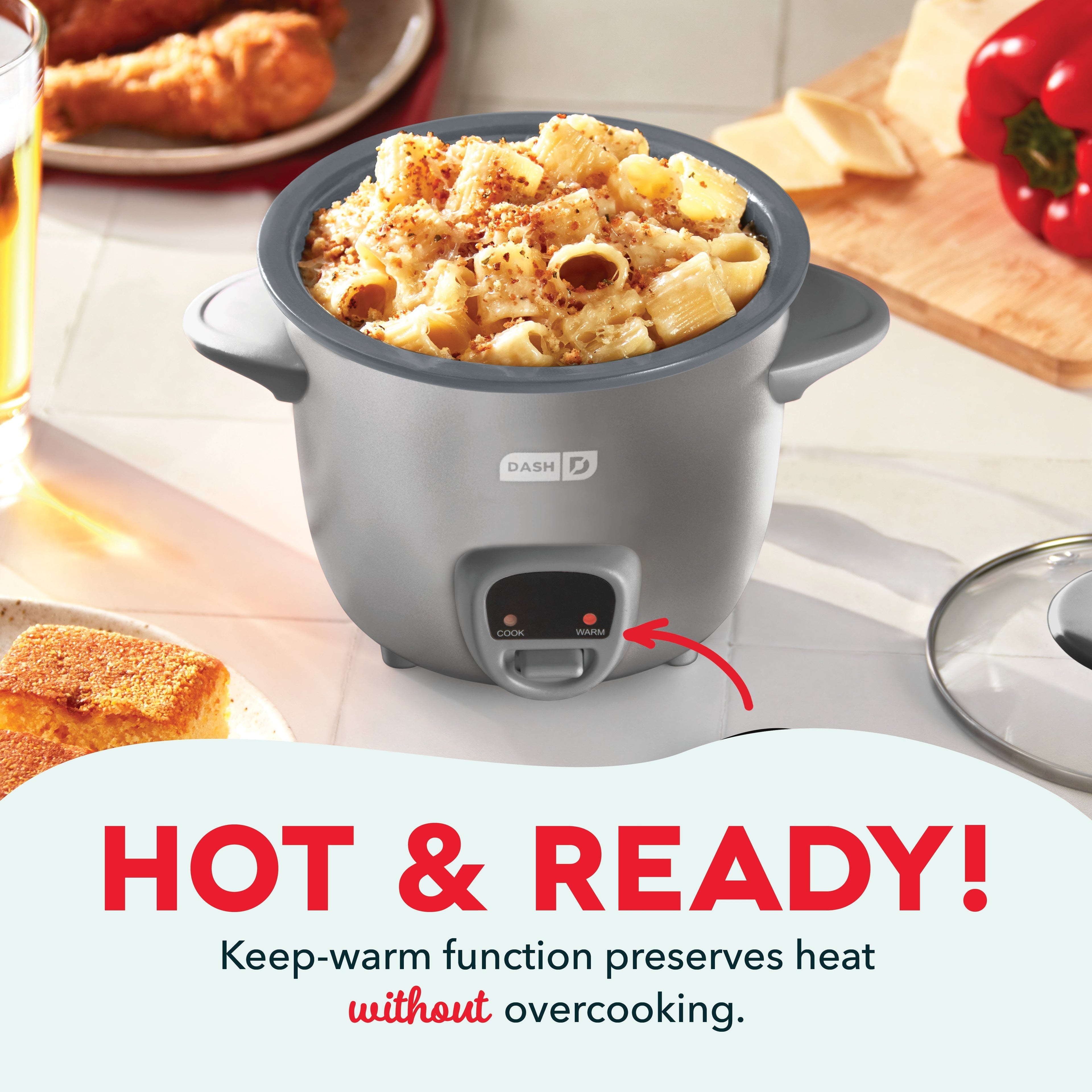 Mini Rice Cooker with Keep Warm